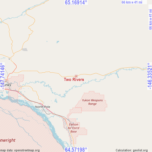 Two Rivers on map
