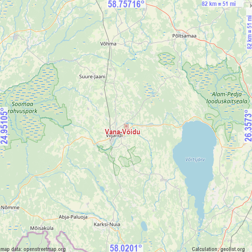 Vana-Võidu on map