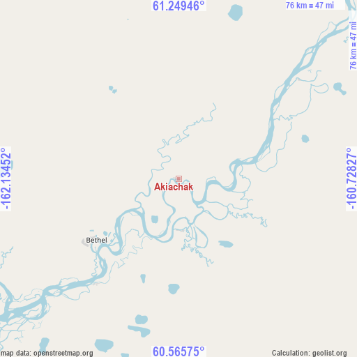 Akiachak on map