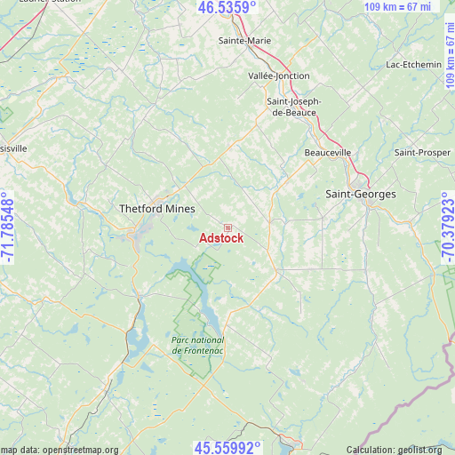 Adstock on map