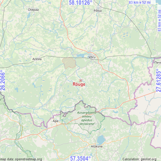 Rõuge on map