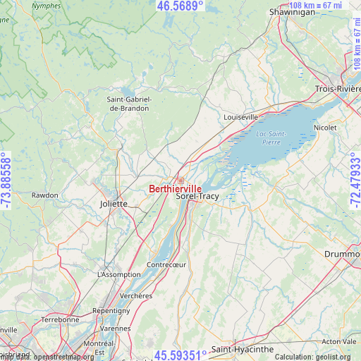 Berthierville on map