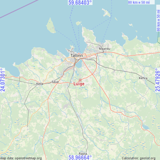 Luige on map