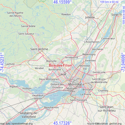 Bois-des-Filion on map