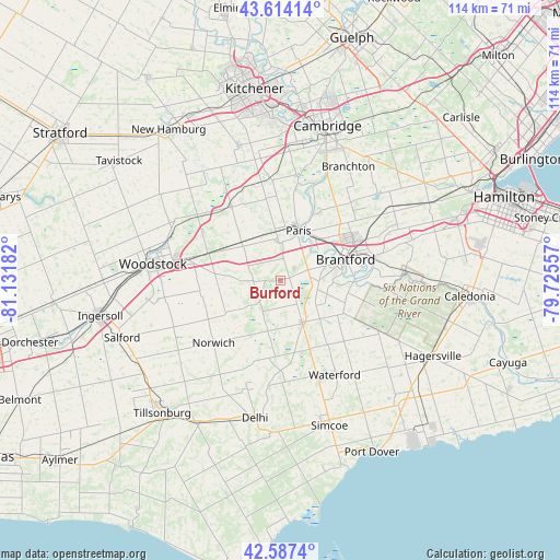 Burford on map