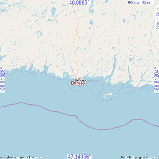 Burgeo on map