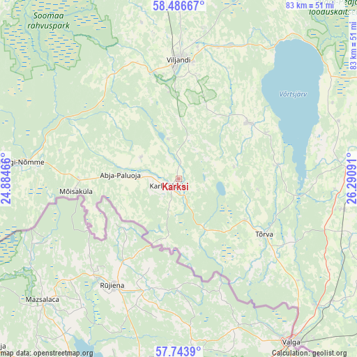 Karksi on map