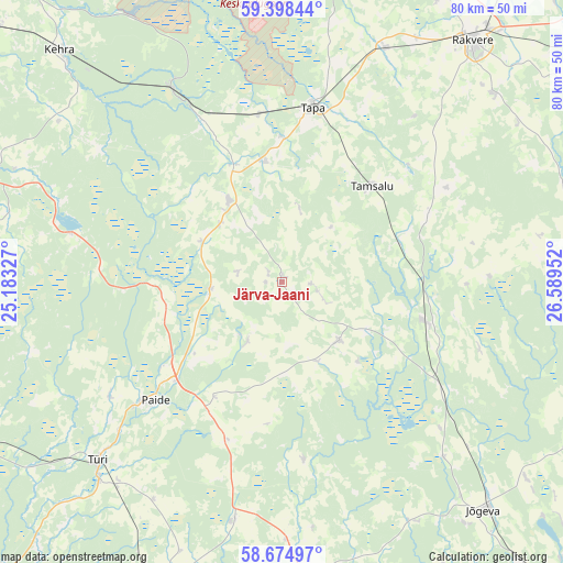 Järva-Jaani on map