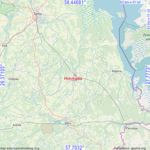 Himmaste on map