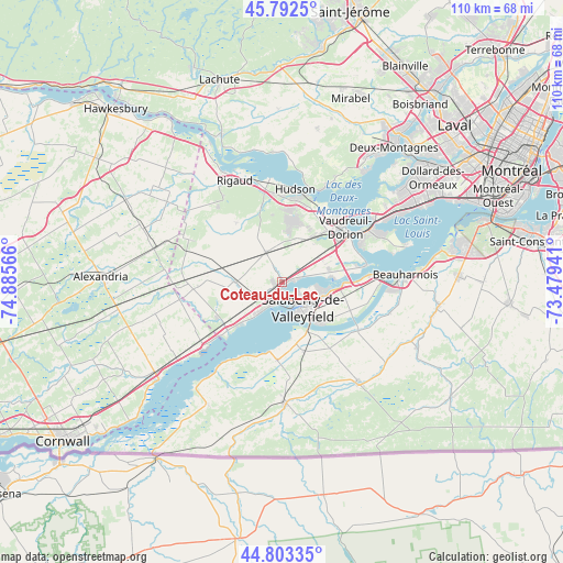 Coteau-du-Lac on map