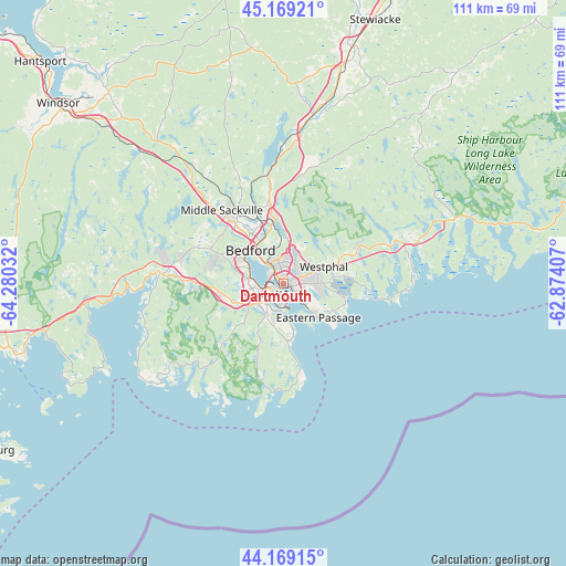 Dartmouth on map