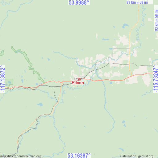 Edson on map