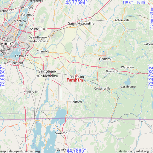 Farnham on map