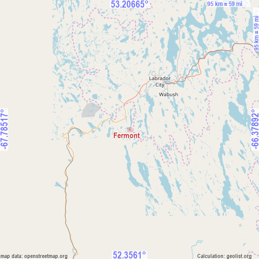 Fermont on map