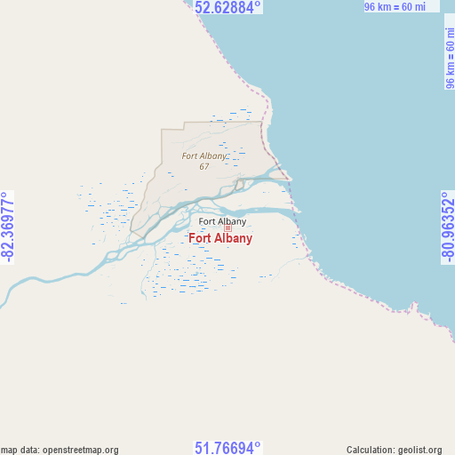 Fort Albany on map