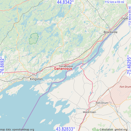 Gananoque on map