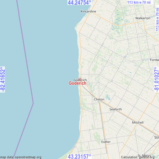 Goderich on map