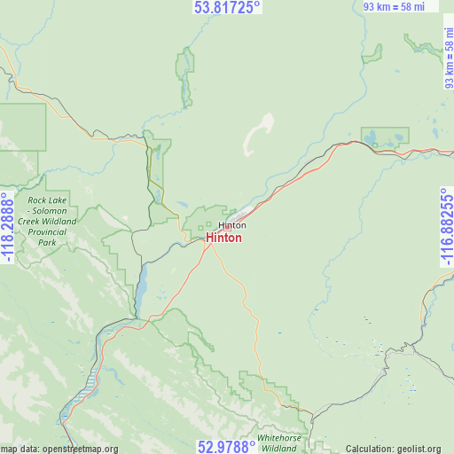 Hinton on map