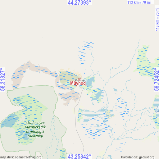 Mŭynoq on map