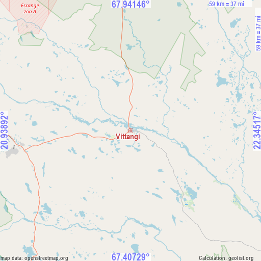 Vittangi on map