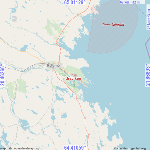 Ursviken on map