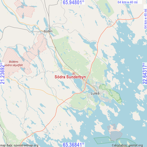 Södra Sunderbyn on map