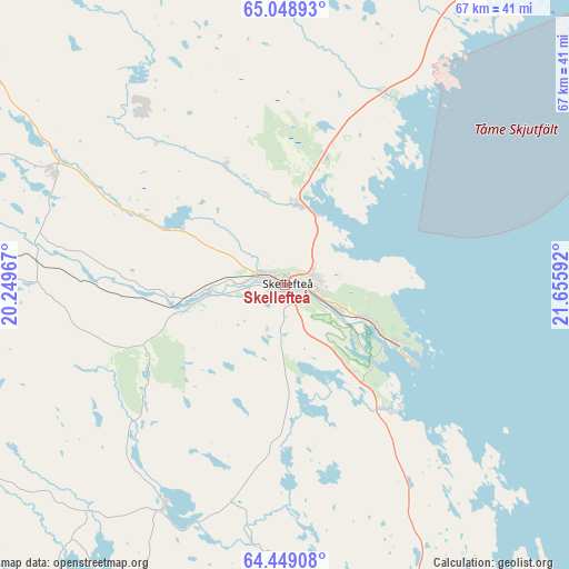 Skellefteå on map