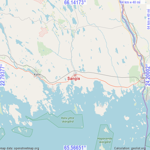 Sangis on map