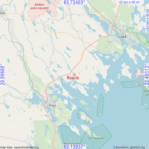 Rosvik on map