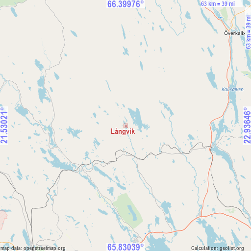 Långvik on map