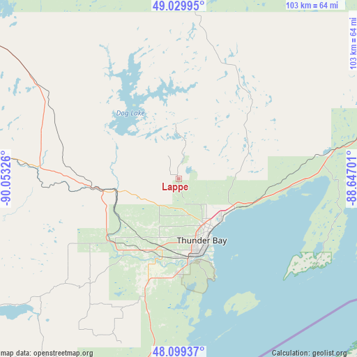 Lappe on map