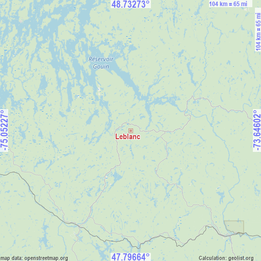 Leblanc on map