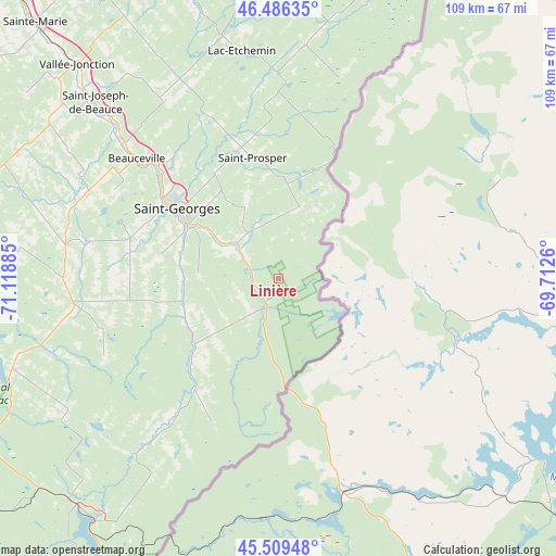 Linière on map