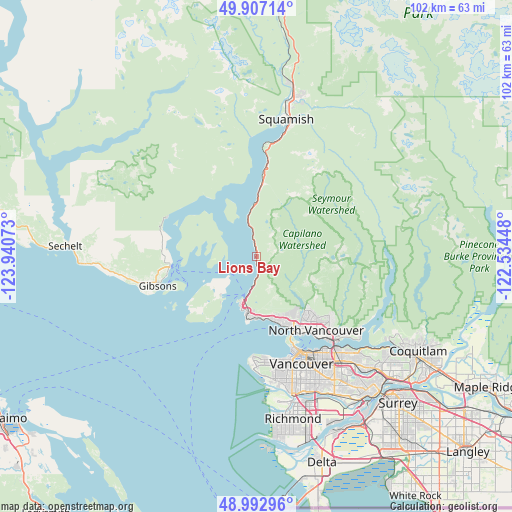 Lions Bay on map