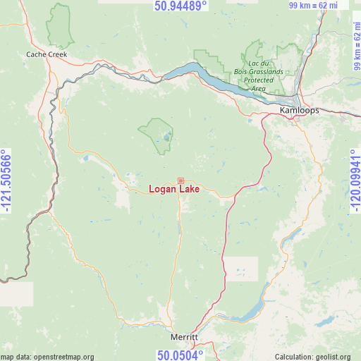 Logan Lake on map