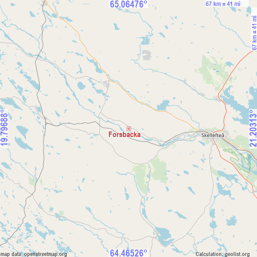 Forsbacka on map