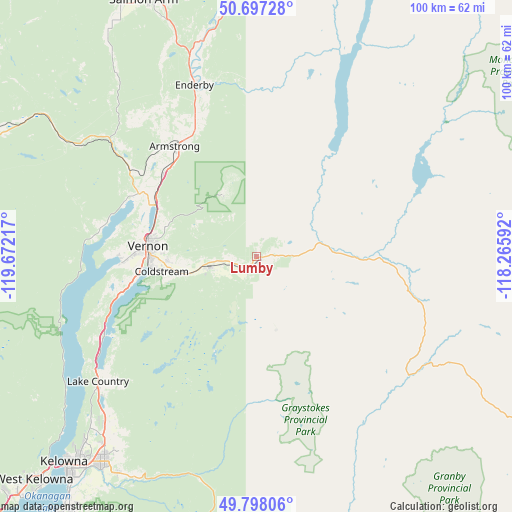 Lumby on map