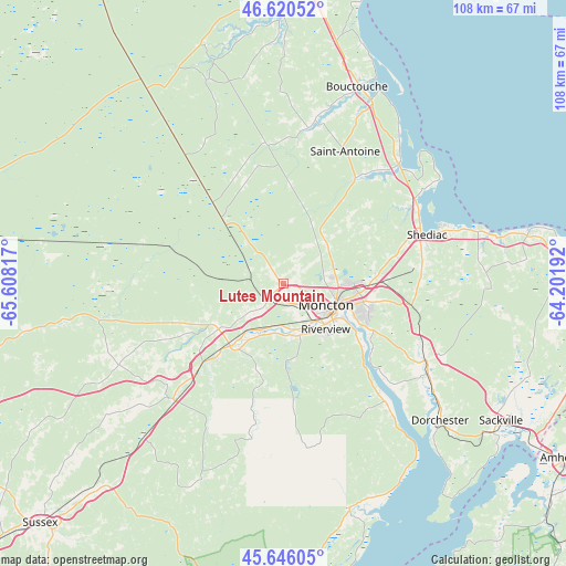 Lutes Mountain on map