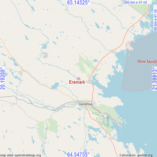 Ersmark on map