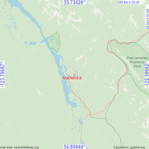 Mackenzie on map