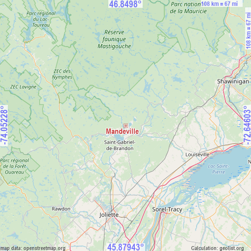 Mandeville on map