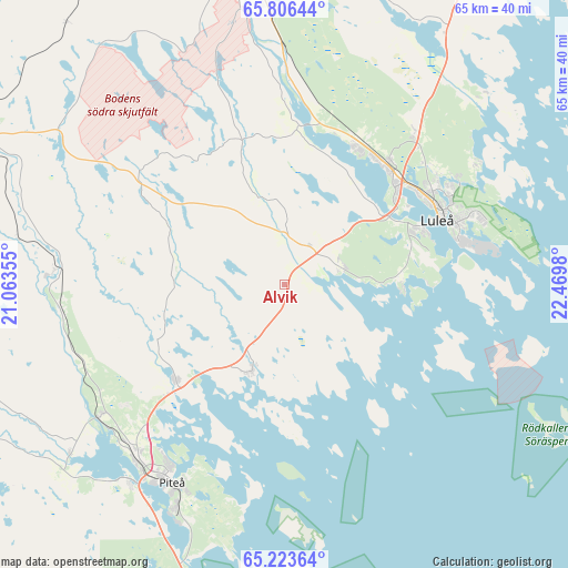 Alvik on map