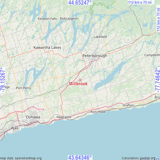 Millbrook on map