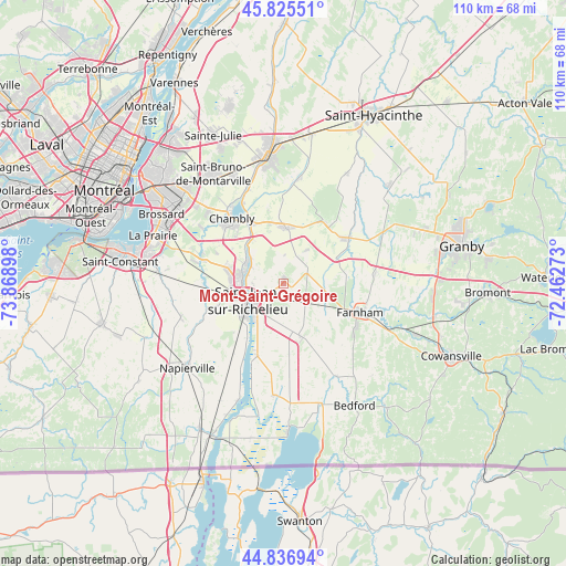 Mont-Saint-Grégoire on map