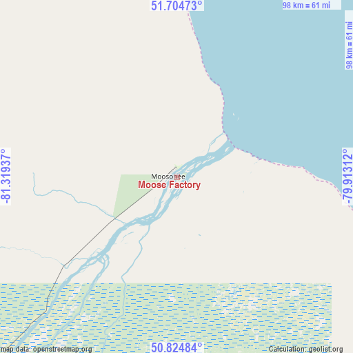 Moose Factory on map