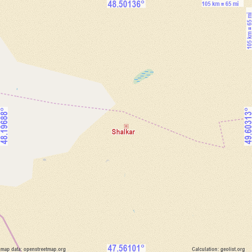 Shalkar on map