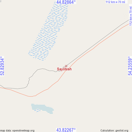 Sayötesh on map