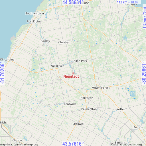 Neustadt on map