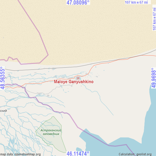 Maloye Ganyushkino on map