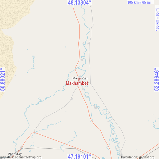 Makhambet on map
